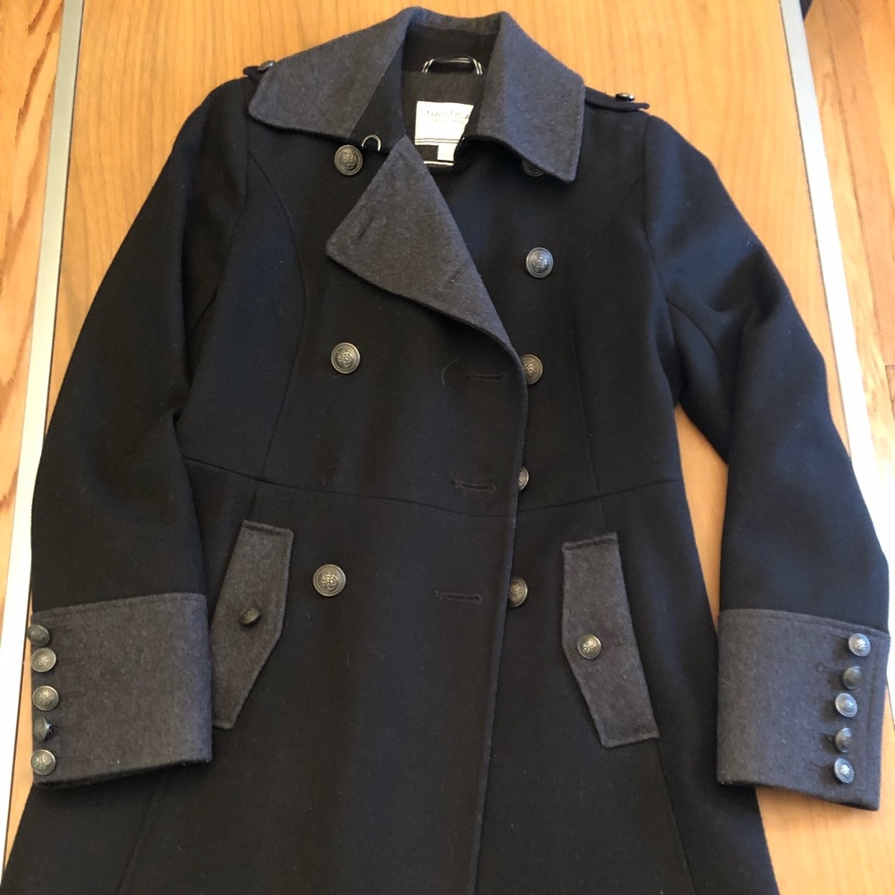 Wool sailor style coat